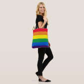 Rainbow Stripes farbig Lgbt Gay Pride Fahne modern Tasche (Am Model)
