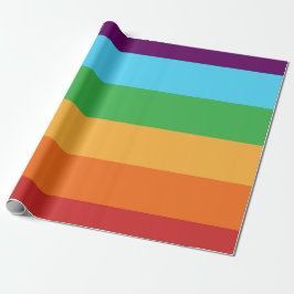 Rainbow Stripes Fun Bright Candy Geburtstagsparty Geschenkpapier