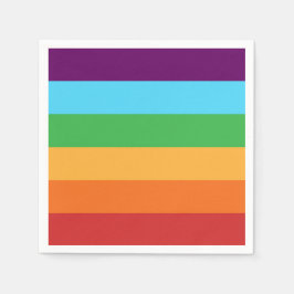 Rainbow Stripes Fun Bright Candy Geburtstagsparty Serviette