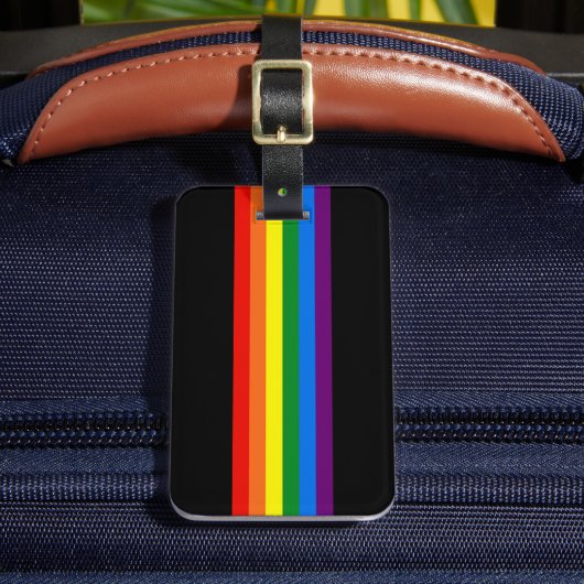 Rainbow Stripes Gay Pride LGBT-Unterstützungspaket Gepäckanhänger (Vorderseite Insitu 2)
