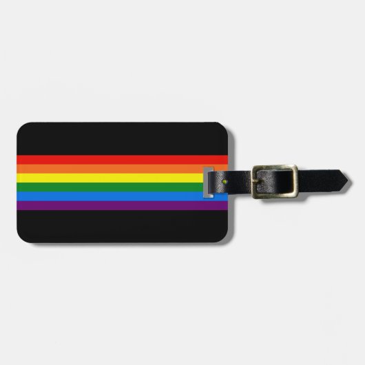 Rainbow Stripes Gay Pride LGBT-Unterstützungspaket Gepäckanhänger (Vorderseite horizontal)