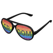 Rainbow Stripes Gay Wedding Party Shades Groom Sonnenbrille (Schrägansicht)