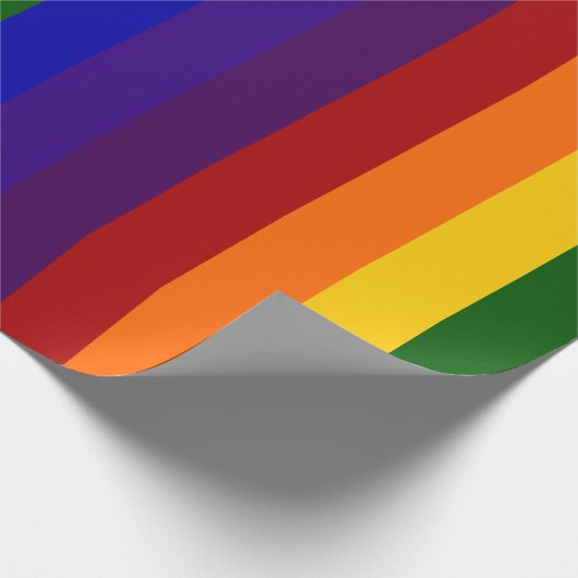 Rainbow Stripes Geschenkwrake Geschenkpapier (Ecke)