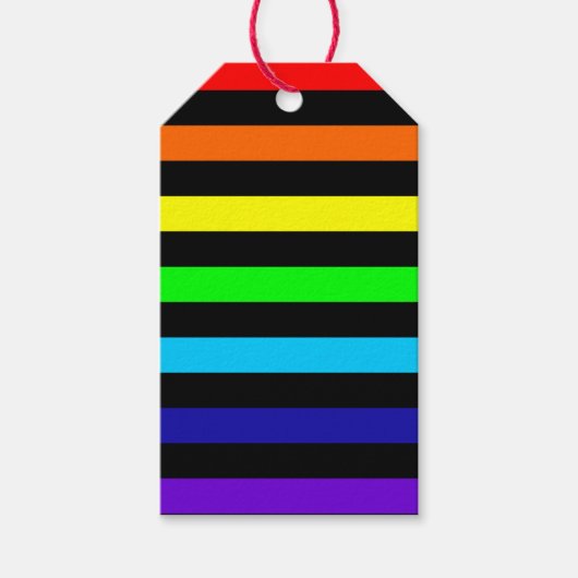 Rainbow Stripes Gift-Tags Geschenkanhänger (Vorderseite)