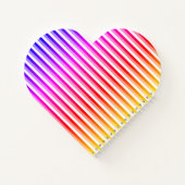 Rainbow Stripes Heart Notizblock (Rückseite)