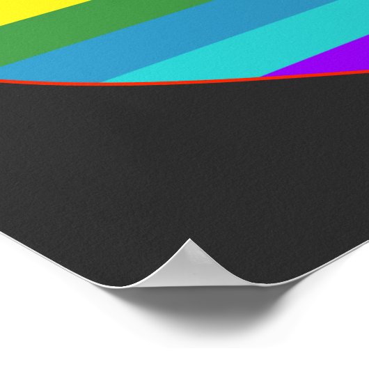 Rainbow Stripes Heftposter Poster (Ecke)