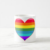 Rainbow Stripes Herz Kaffeetasse (Mittel)