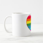 Rainbow Stripes Herz Kaffeetasse (Links)