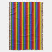 Rainbow Stripes Horizontal Muster bunt Decke (Vorderseite Vertikal)