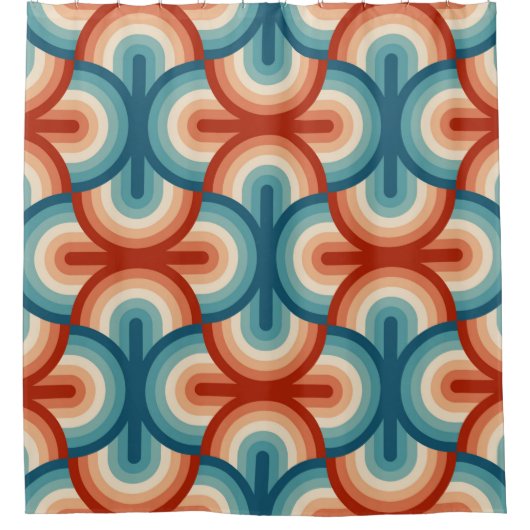 Rainbow Stripes-Illustrationsmuster Duschvorhang (Vorderseite)