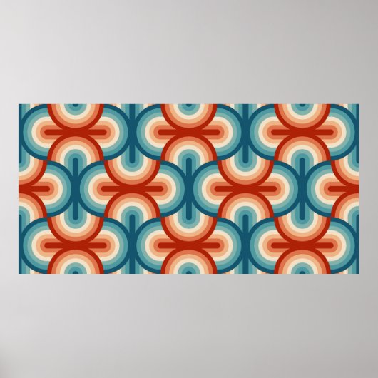 Rainbow Stripes-Illustrationsmuster Poster (Vorne)