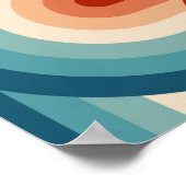 Rainbow Stripes-Illustrationsmuster Poster (Ecke)