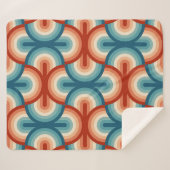 Rainbow Stripes-Illustrationsmuster Sherpadecke (Vorderseite (Horizontal))