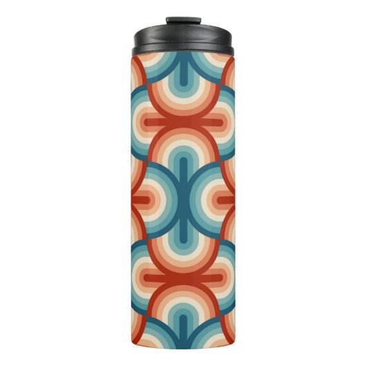 Rainbow Stripes-Illustrationsmuster Thermosbecher (Vorderseite)