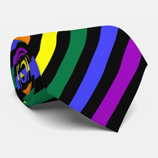 Rainbow Stripes Krawatte (Gerollt)