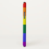 Rainbow Stripes LGBT Personalisierter Name Case-Mate iPhone Hülle (Hinten/Rechts)