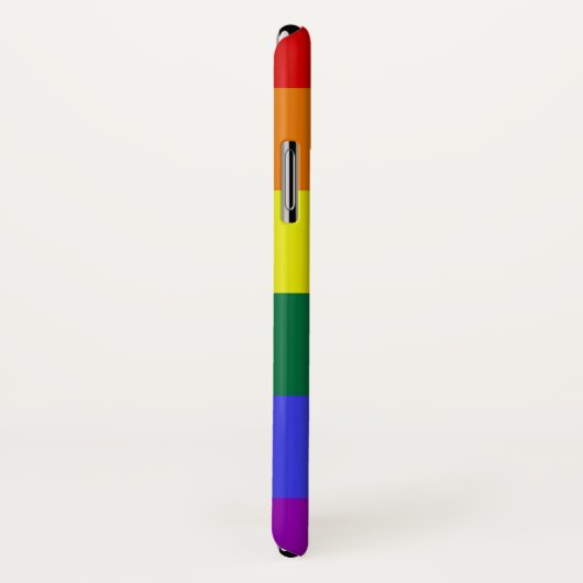 Rainbow Stripes LGBT Personalisierter Name Case-Mate iPhone Hülle (Hinten/Rechts)