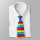 Rainbow Stripes LGBTQ-Muster Krawatte (Gebunden)