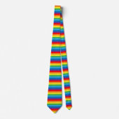 Rainbow Stripes LGBTQ-Muster Krawatte (Vorderseite)