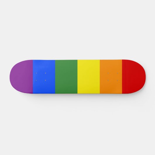 Rainbow Stripes LGBTQ Prix Skateboard (Horizontal)