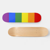 Rainbow Stripes LGBTQ Prix Skateboard (Horizontal)