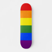 Rainbow Stripes LGBTQ Prix Skateboard (Vorne)