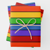 Rainbow Stripes Lines Geschenkpapier Set (Beispiel)