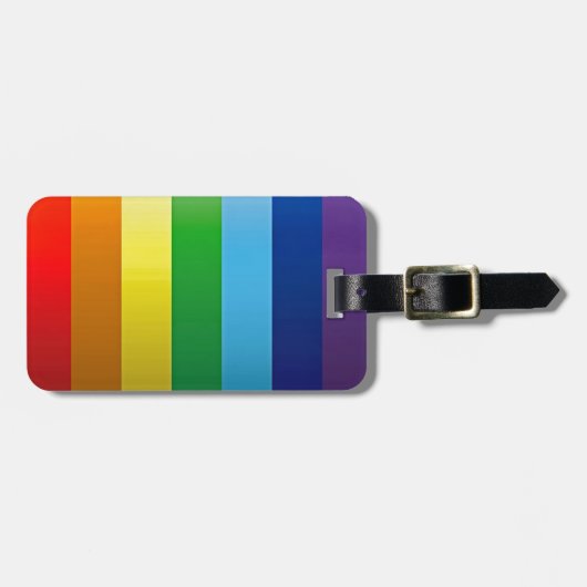 Rainbow Stripes Luggage Tags Gepäckanhänger (Vorderseite horizontal)