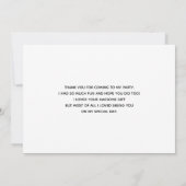 Rainbow Stripes mit Imitate Gold Glitzer Vielen Da Dankeskarte (Rückseite)