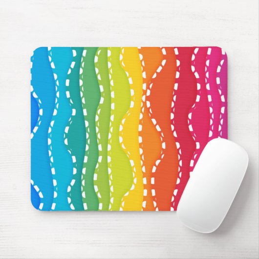 Rainbow Stripes Mouse Pad Mousepad (Mit Mouse)