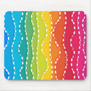 Rainbow Stripes Mouse Pad Mousepad