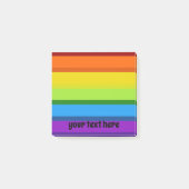 Rainbow Stripes Multicfarbene Linien Post-it Klebezettel (Vorderseite)