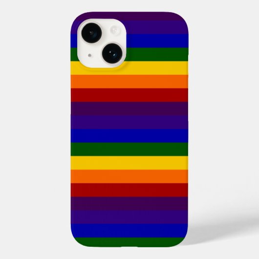 Rainbow Stripes Muster Case-Mate iPhone Hülle (Rückseite)