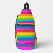 Rainbow Stripes Muster Crossbody Bag (Vorderseite)