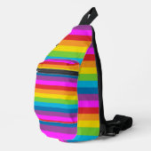 Rainbow Stripes Muster Crossbody Bag (Rechte Ecke)