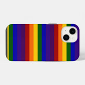 Rainbow Stripes Muster iPhone Hülle (Rückseite (Horizontal))