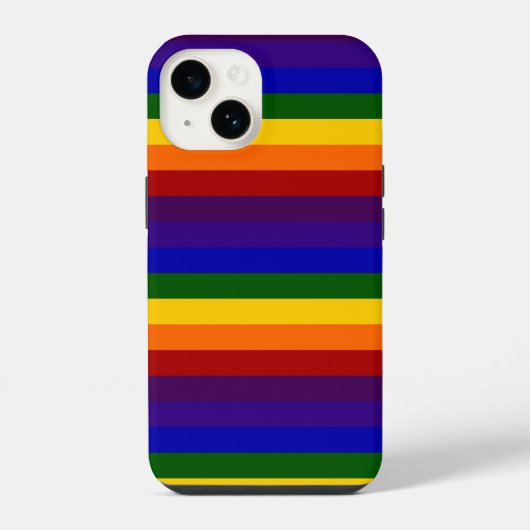 Rainbow Stripes Muster iPhone Hülle (Rückseite)
