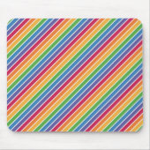 Rainbow Stripes Muster Mousepad (Vorne)