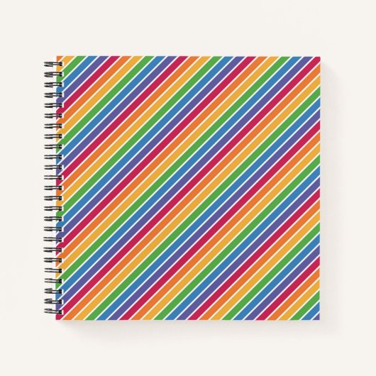 Rainbow Stripes Muster Notizblock (Vorderseite)