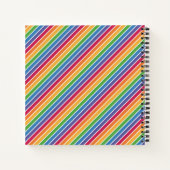 Rainbow Stripes Muster Notizblock (Rückseite)