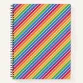 Rainbow Stripes Muster Notizblock (Vorderseite)