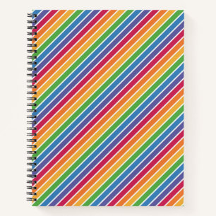 Rainbow Stripes Muster Notizblock