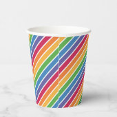 Rainbow Stripes Muster Pappbecher (Rechts)