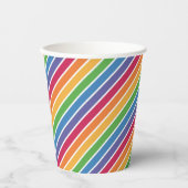 Rainbow Stripes Muster Pappbecher (Vorderseite)