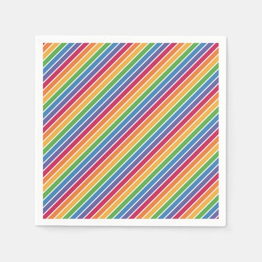 Rainbow Stripes Muster Serviette (Vorderseite)