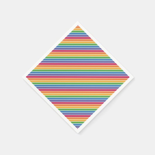 Rainbow Stripes Muster Serviette (Ecke)