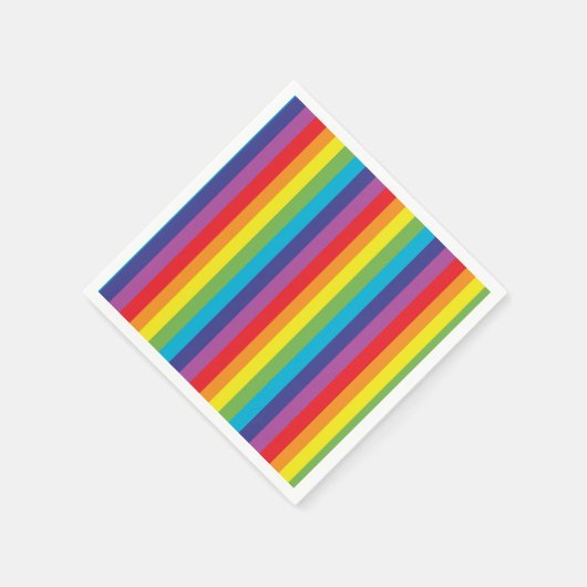 Rainbow Stripes Napkins Serviette (Ecke)
