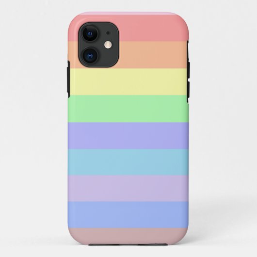 Rainbow Stripes of Pastel Colors Case-Mate iPhone Hülle (Rückseite)
