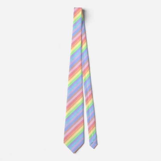 Rainbow Stripes of Pastel Colors Krawatte (Vorderseite)