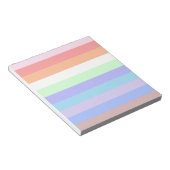 Rainbow Stripes of Pastel Colors Notizblock (angewinkelt)